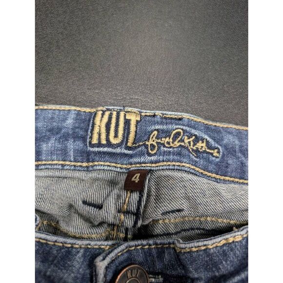 Kut from the Kloth Whiskered Straight Leg Jeans Dark Wash Women's Size 4 - Picture 3 of 8